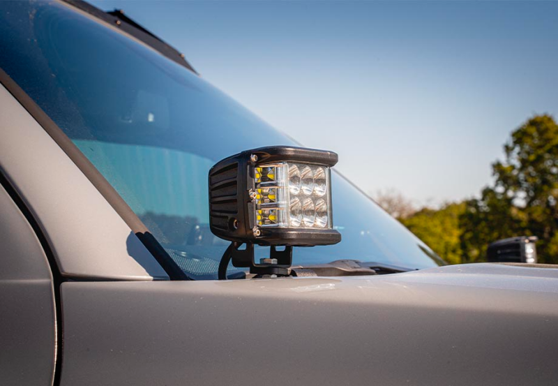 Toyota 4Runner Ditch Light Brackets Kit - Cali Raised LED - Low Profile Led Brackets W/ 27W Side Pro - `10-`24